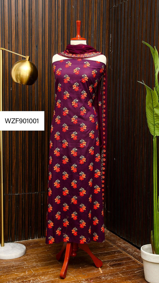 Korean Lawn Embroided 3 PC Warda Zainab