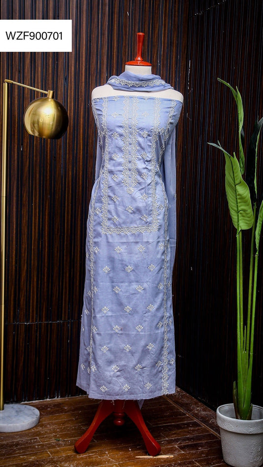 Korean Lawn Embroided 3 PC Warda Zainab