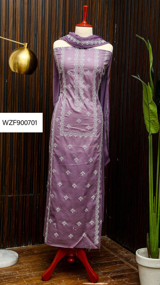 Korean Lawn Embroided 3 PC Warda Zainab