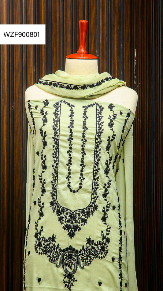 Korean Lawn Embroided 3 PC Warda Zainab