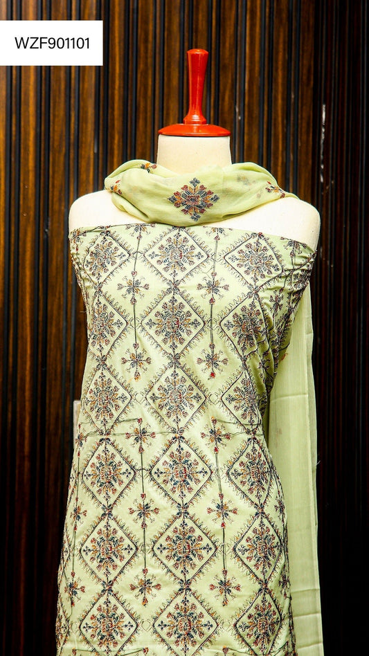 Korean Lawn Embroided 3 PC Warda Zainab