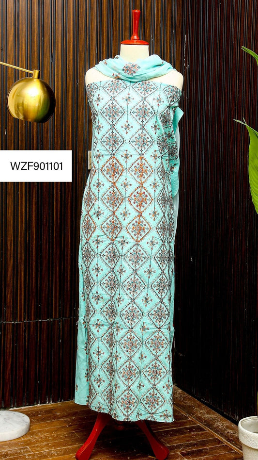 Korean Lawn Embroided 3 PC Warda Zainab