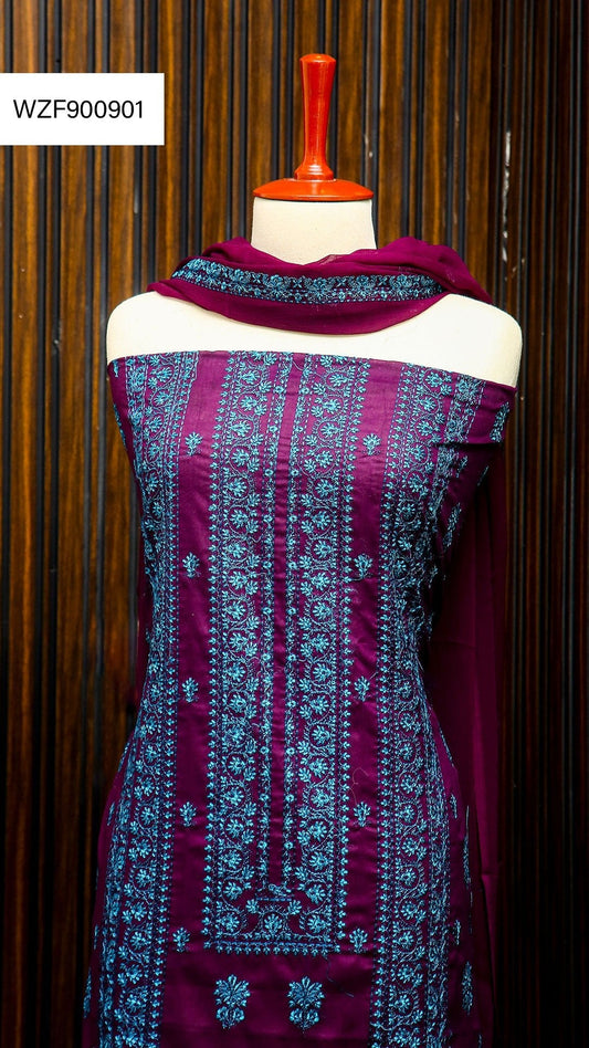 Korean Lawn Embroided 3 PC Warda Zainab