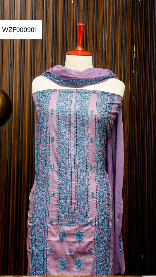 Korean Lawn Embroided 3 PC Warda Zainab