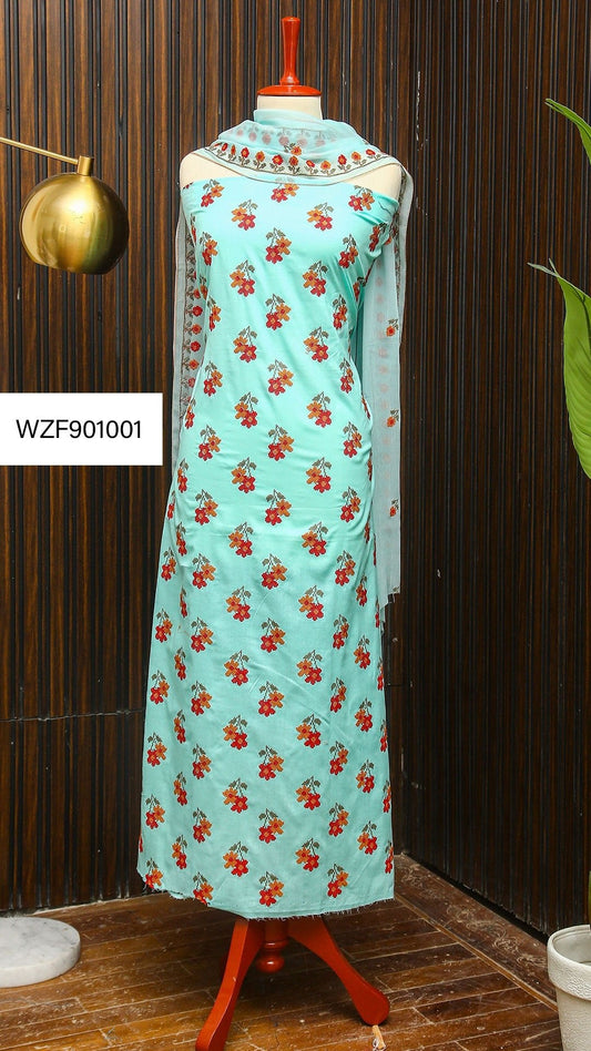 Korean Lawn Embroided 3 PC Warda Zainab