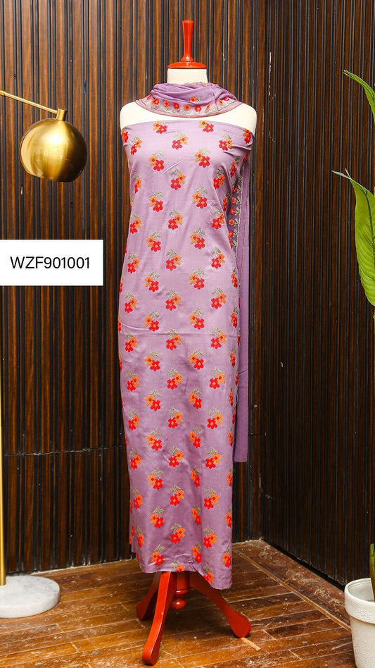 Korean Lawn Embroided 3 PC Warda Zainab