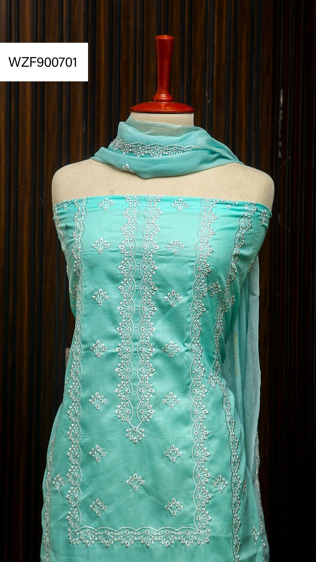 Korean Lawn Embroided 3 PC Warda Zainab