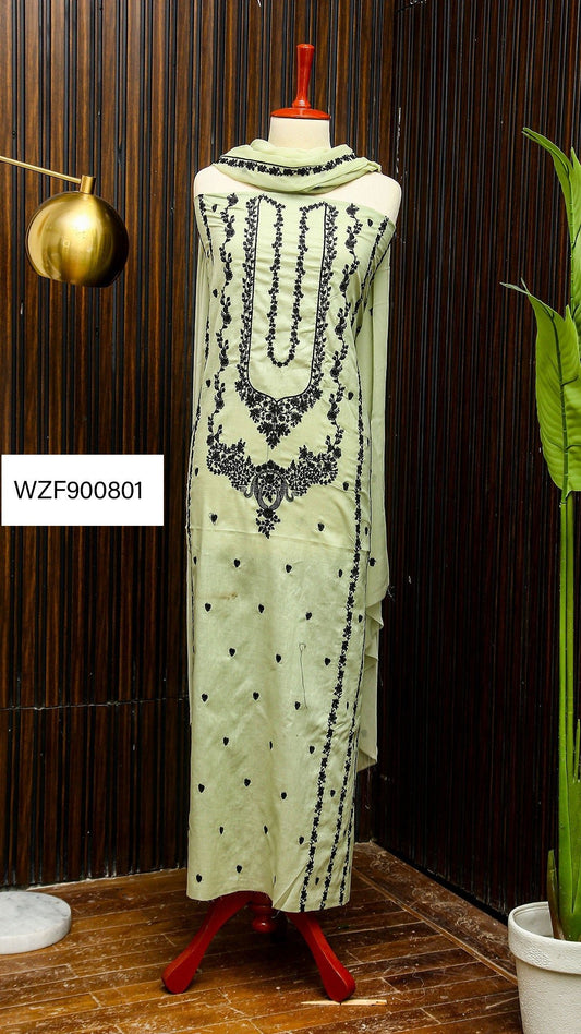 Korean Lawn Embroided 3 PC Warda Zainab