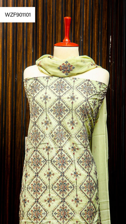 Korean Lawn Embroided 3 PC Warda Zainab