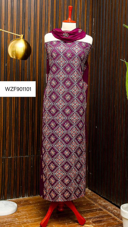 Korean Lawn Embroided 3 PC Warda Zainab