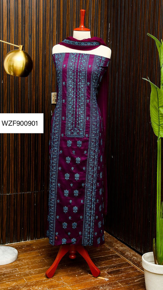 Korean Lawn Embroided 3 PC Warda Zainab