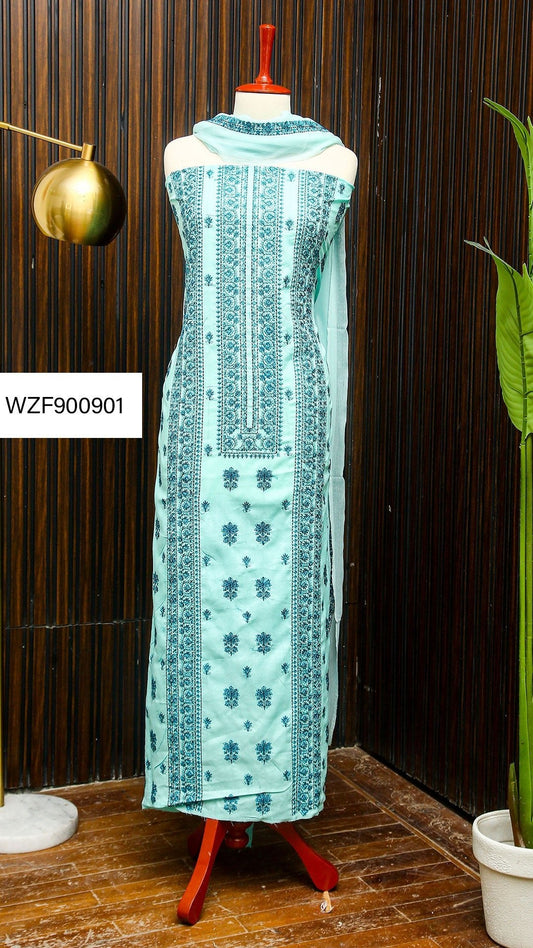 Korean Lawn Embroided 3 PC Warda Zainab